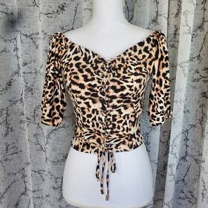 Guess Leopard print Crop Top